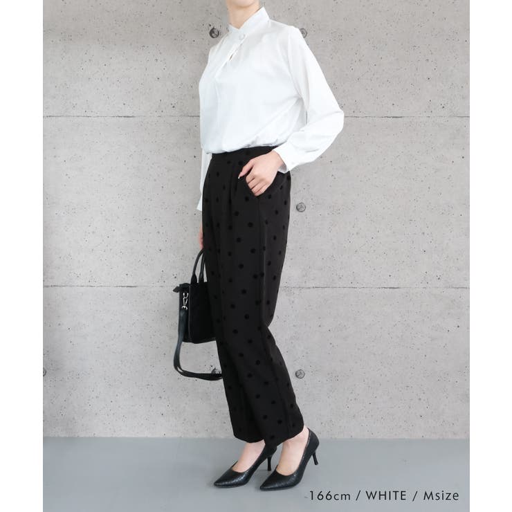 シンプルながら表情豊かに着映える！パールボタンブラウス | aquagarage | 詳細画像13 