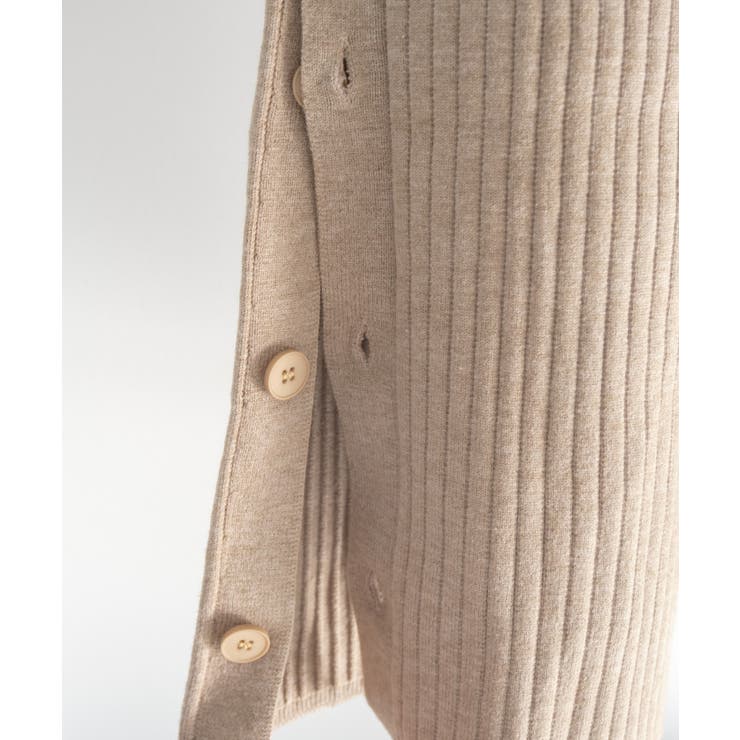 柔らかリブ編みでノンストレスな穿き心地！裾サイドボタンニットパンツ | aquagarage | 詳細画像21 