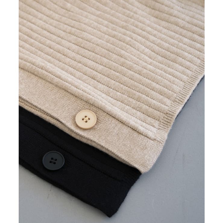 柔らかリブ編みでノンストレスな穿き心地！裾サイドボタンニットパンツ | aquagarage | 詳細画像3 