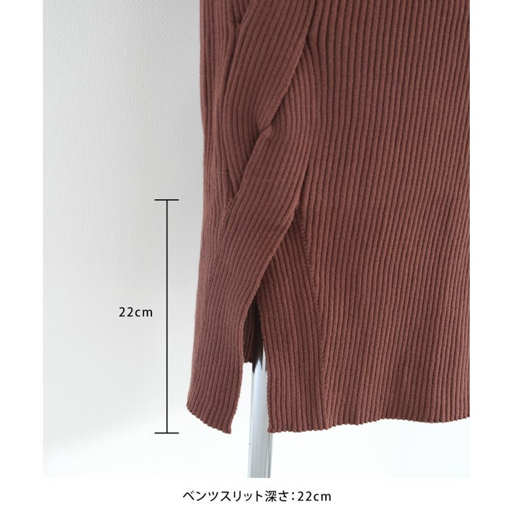 サイドケーブル編みニットタイトスカート M L | aquagarage | 詳細画像12 