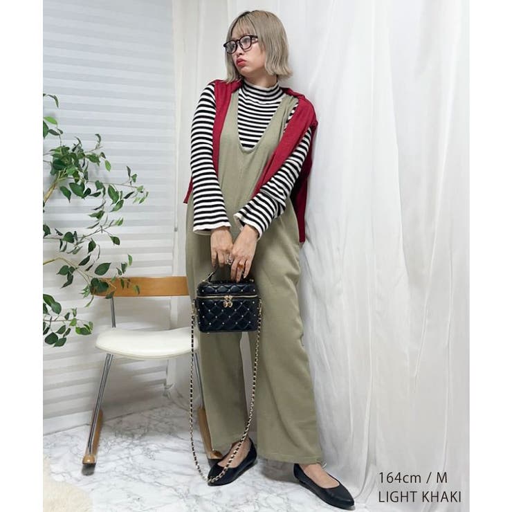 V×Uネックの前後2wayサロペット | aquagarage | 詳細画像19 