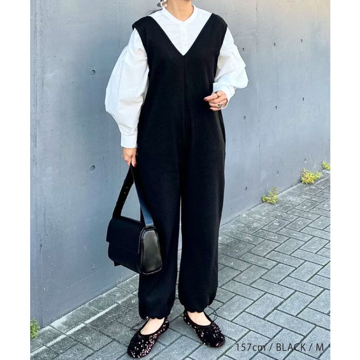 V×Uネックの前後2wayサロペット | aquagarage | 詳細画像2 