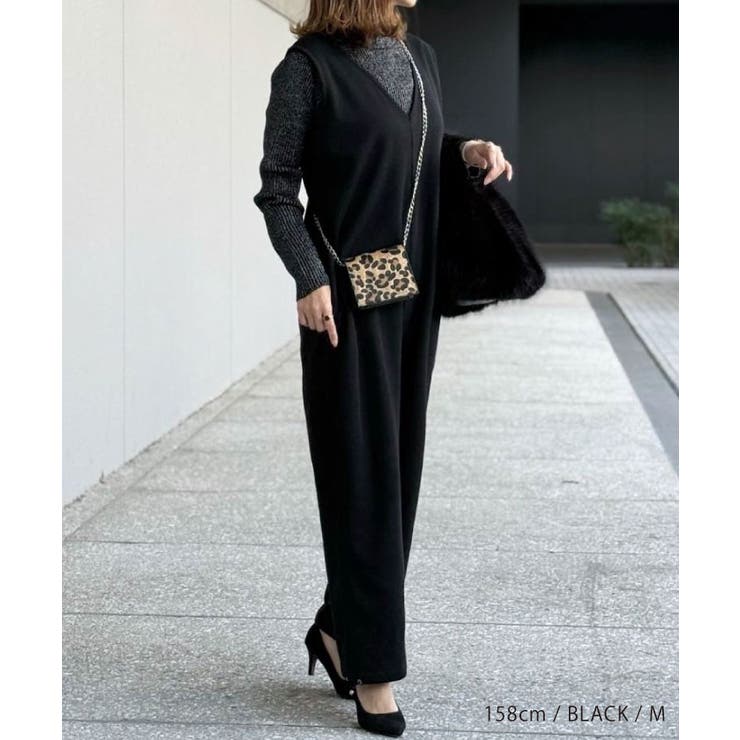 V×Uネックの前後2wayサロペット | aquagarage | 詳細画像3 