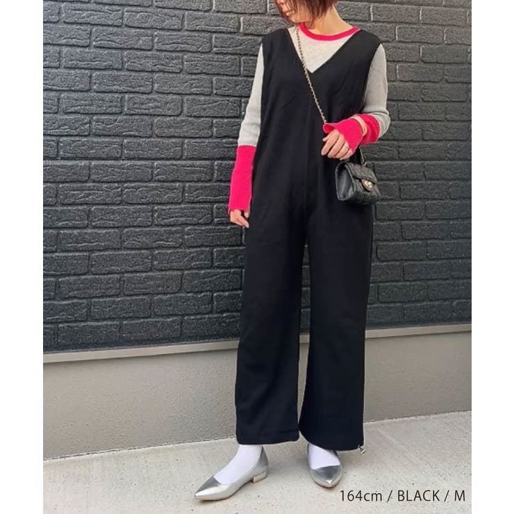 V×Uネックの前後2wayサロペット | aquagarage | 詳細画像5 