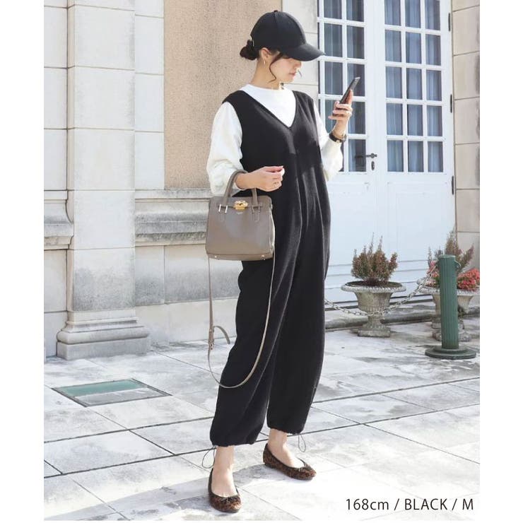 V×Uネックの前後2wayサロペット | aquagarage | 詳細画像7 