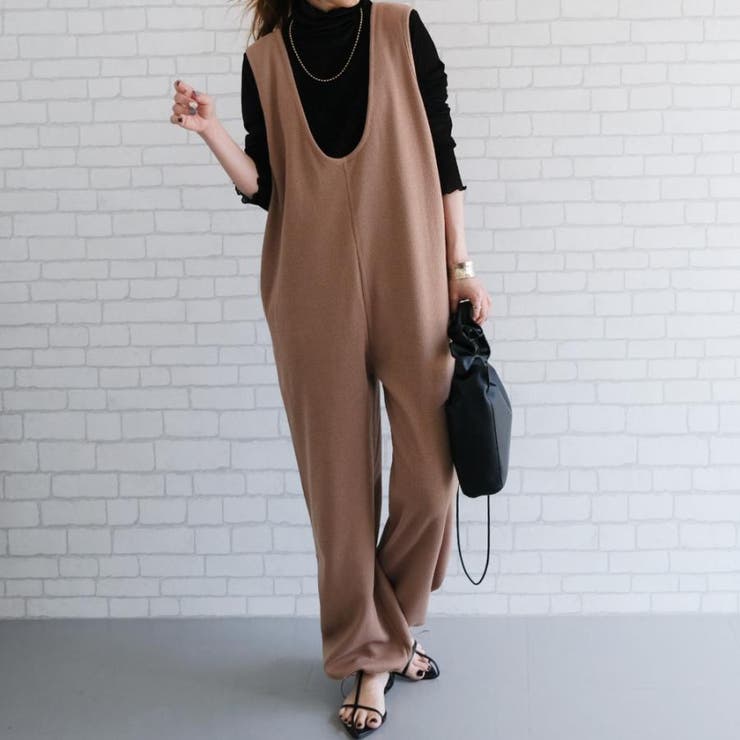 モカ | V×Uネックの前後2wayサロペット | aquagarage