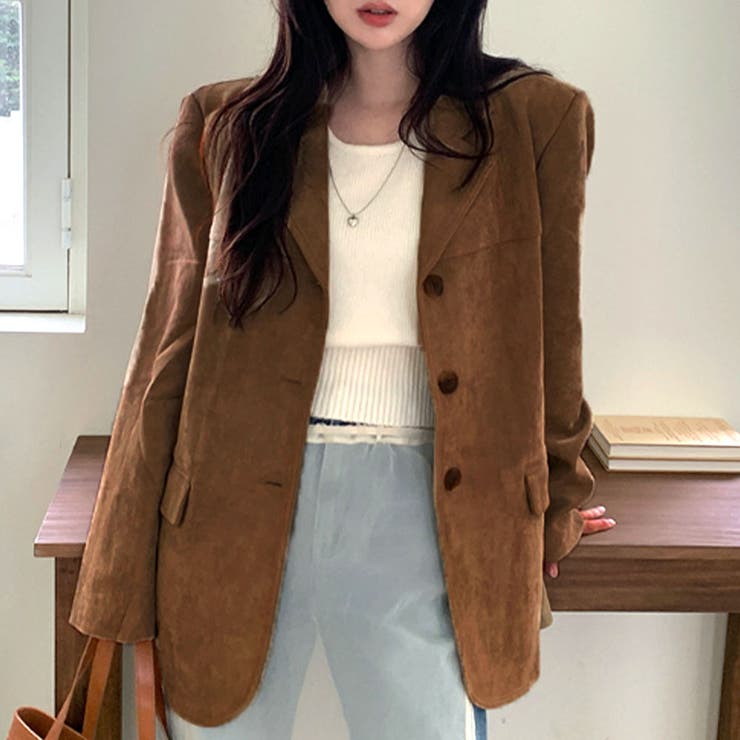 ブラウン | カットスエードジャケット 春  秋 冬 M | aquagarage