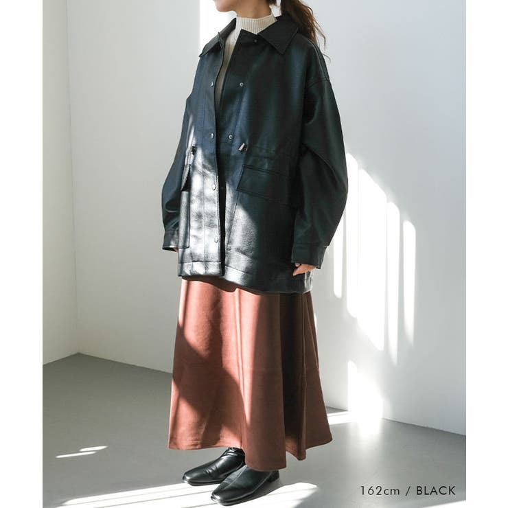 ドロストフェイクレザージャケット 秋 冬 M[品番：QU000008381