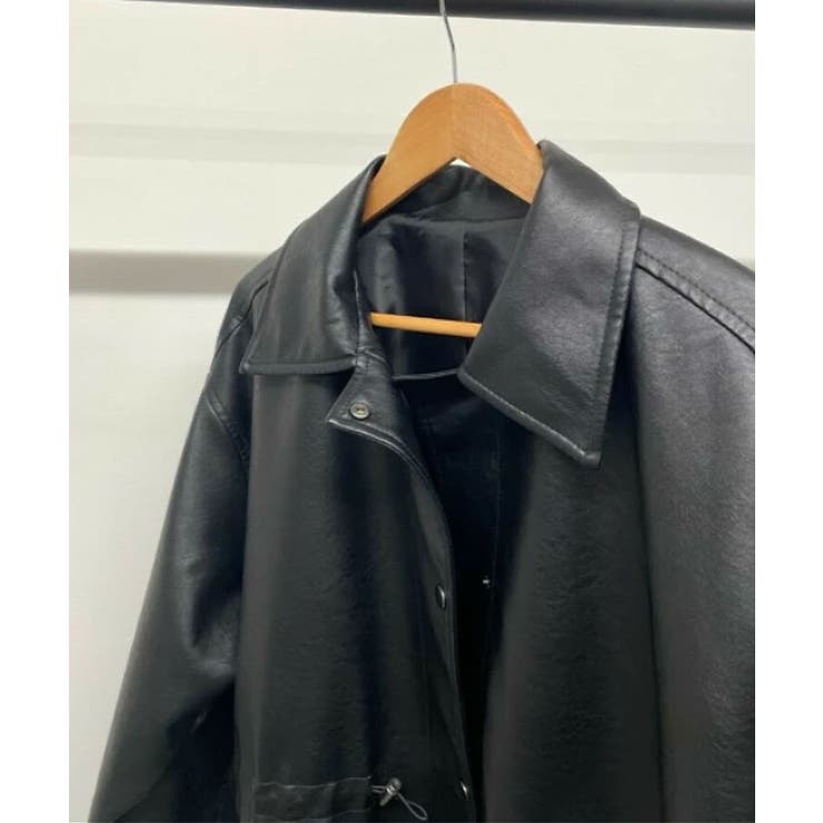 ドロストフェイクレザージャケット 秋 冬 M[品番：QU000008381
