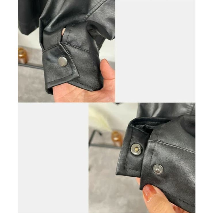ドロストフェイクレザージャケット 秋 冬 M[品番：QU000008381