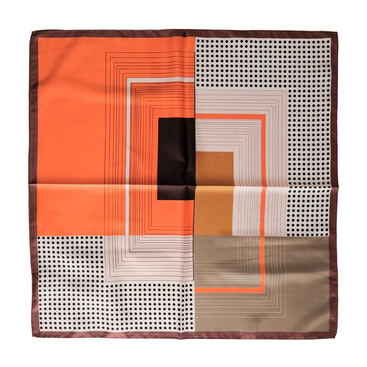 オレンジブラウン | 大判スカーフ レディース | aquagarage