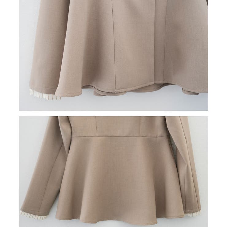 ノーカラーウエストシェイプペプラムジャケット 春 秋 M | aquagarage | 詳細画像22 