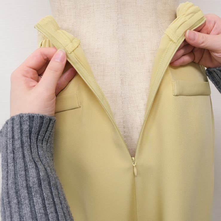 裾のスリットデザインで足さばきも◎ハイウエストタイトスカート | aquagarage | 詳細画像9 