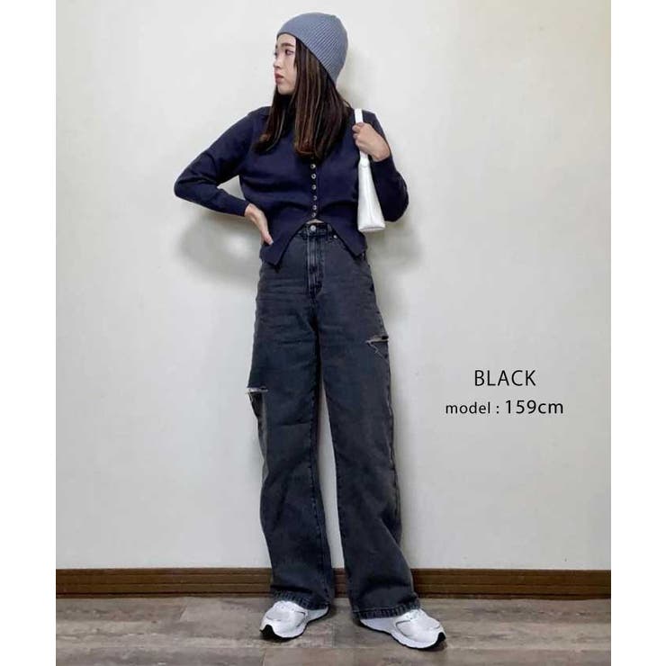 トレンドを着こなせるダメージストレートデニムパンツ | aquagarage | 詳細画像11 