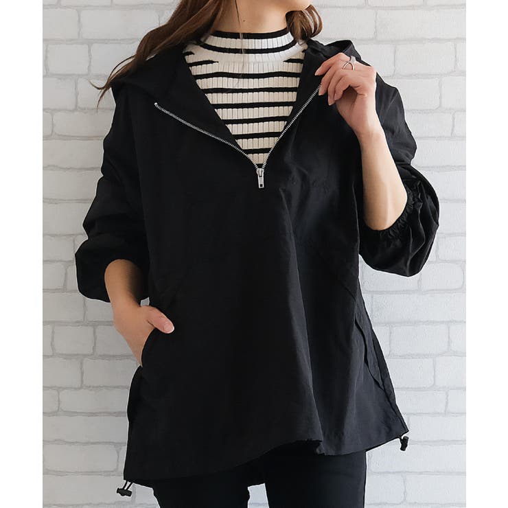 軽快で動きやすく程よいオーバーシルエットのナイロンアノラックパーカー | aquagarage | 詳細画像7 