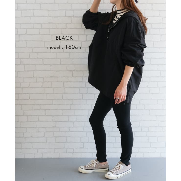 軽快で動きやすく程よいオーバーシルエットのナイロンアノラックパーカー | aquagarage | 詳細画像11 