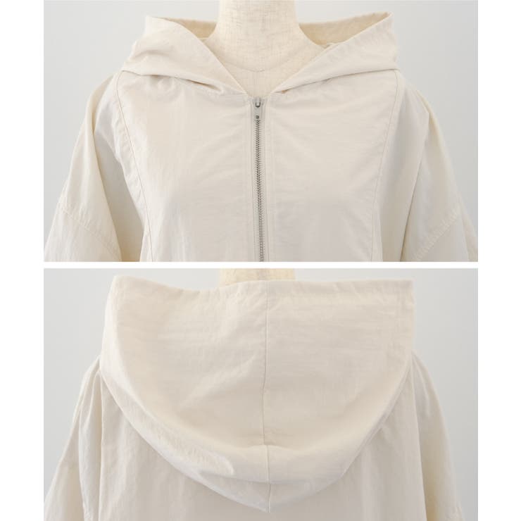 軽快で動きやすく程よいオーバーシルエットのナイロンアノラックパーカー | aquagarage | 詳細画像15 