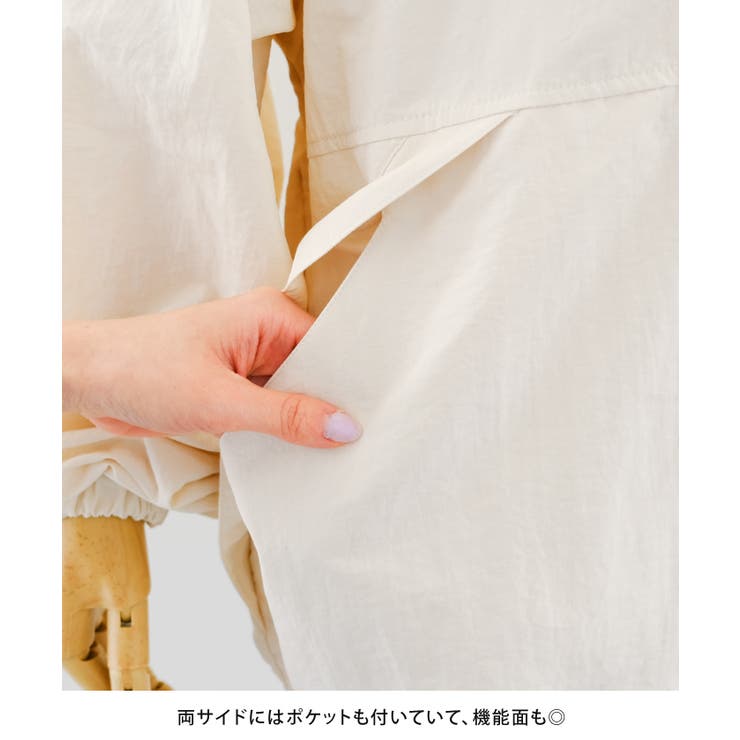 軽快で動きやすく程よいオーバーシルエットのナイロンアノラックパーカー | aquagarage | 詳細画像17 