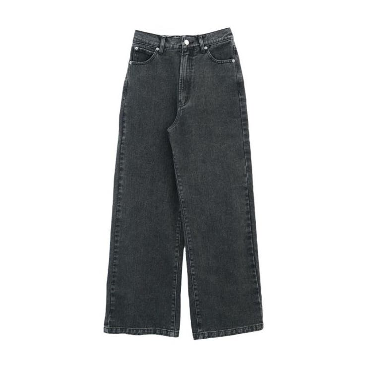 ブラック | 足長効果抜群！トレンドのセミワイドパンツ | aquagarage