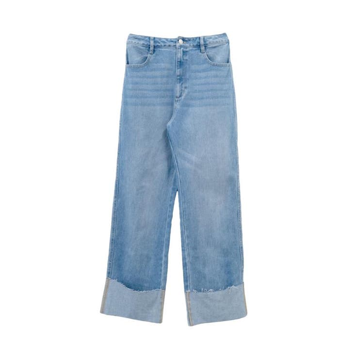 サックス | ロールアップデニムパンツ | aquagarage