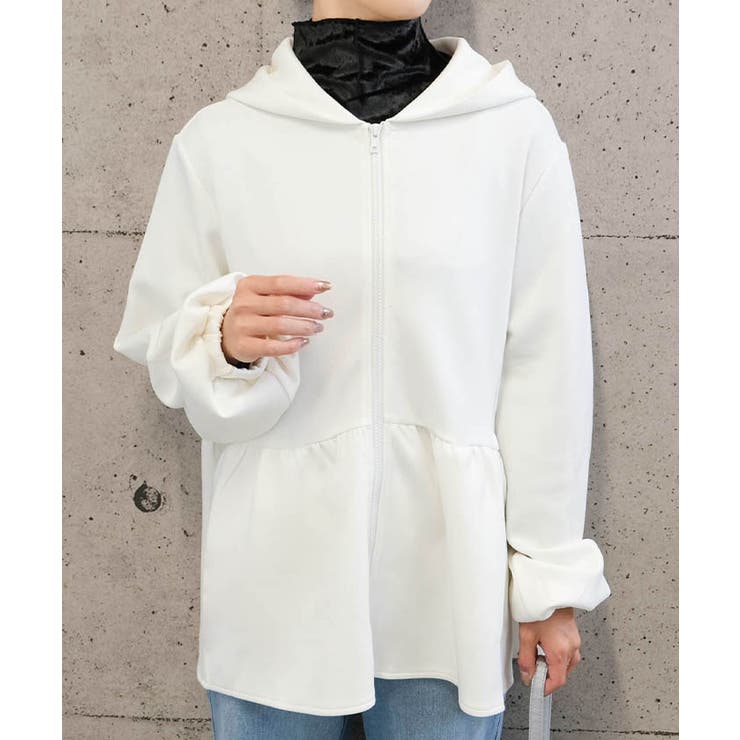 ダンボールニットペプラムパーカー | aquagarage | 詳細画像3 