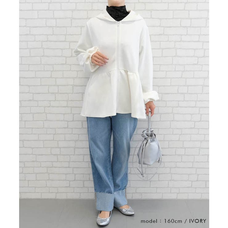 ダンボールニットペプラムパーカー | aquagarage | 詳細画像5 