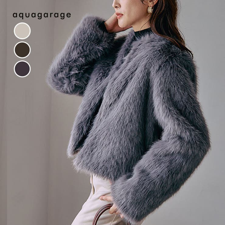 ノーカラーファージャケット 秋 冬 M | aquagarage | 詳細画像1 