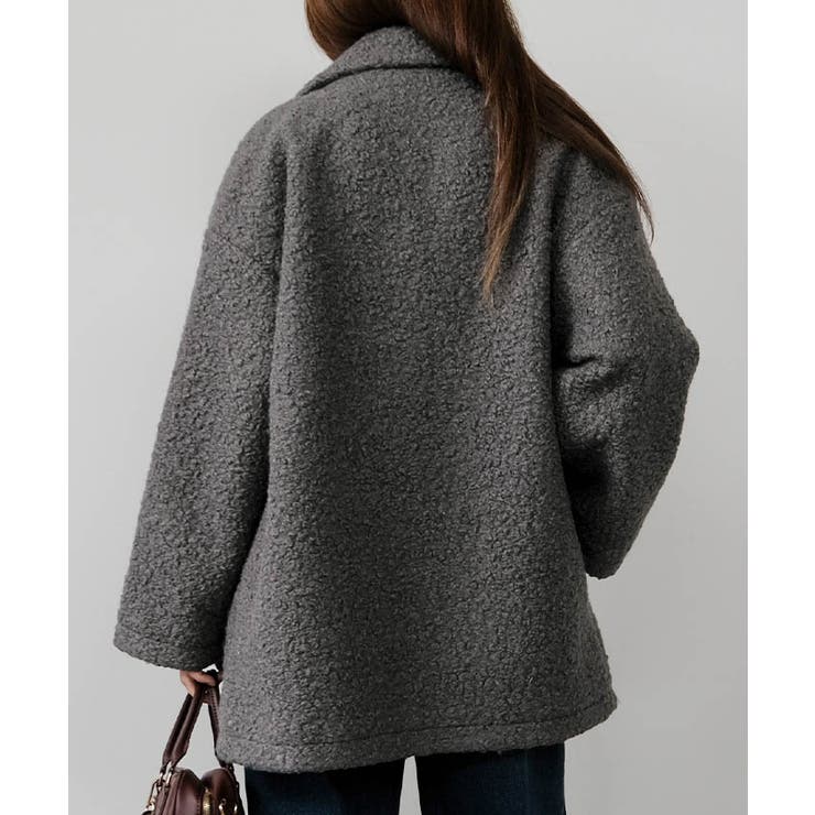 フェイクリングウールダブルテーラードコート 秋 冬 M | | aquagarage | 詳細画像12 