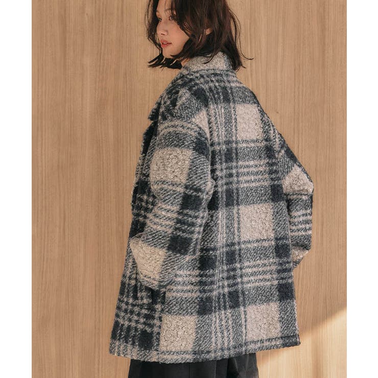 フェイクリングウールダブルテーラードコート 秋 冬 M | | aquagarage | 詳細画像4 