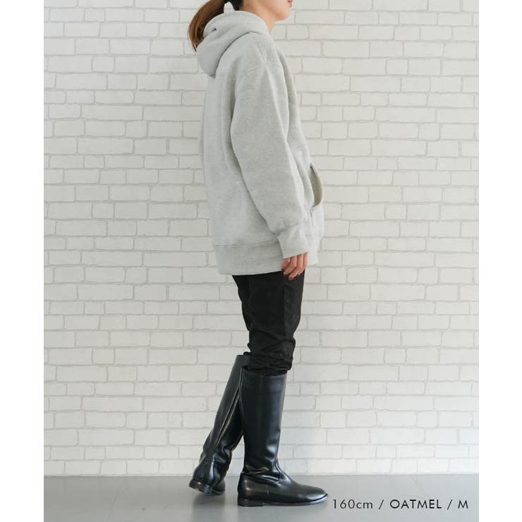ヘビーウエイト裏起毛オーバーサイズパーカー 秋 冬 M L レディース | aquagarage | 詳細画像8 