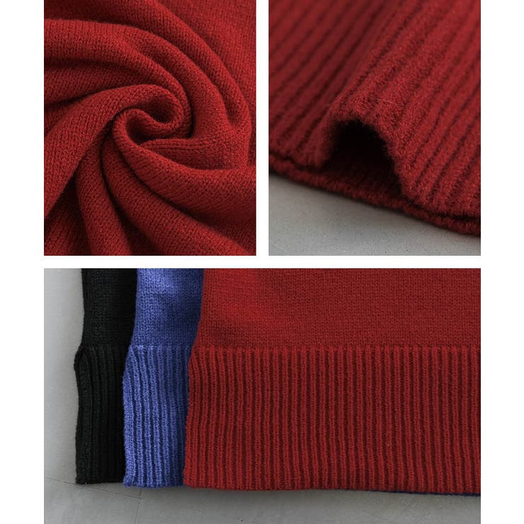 配色ハイネックニットトップス レディース  秋 冬 | aquagarage | 詳細画像14 