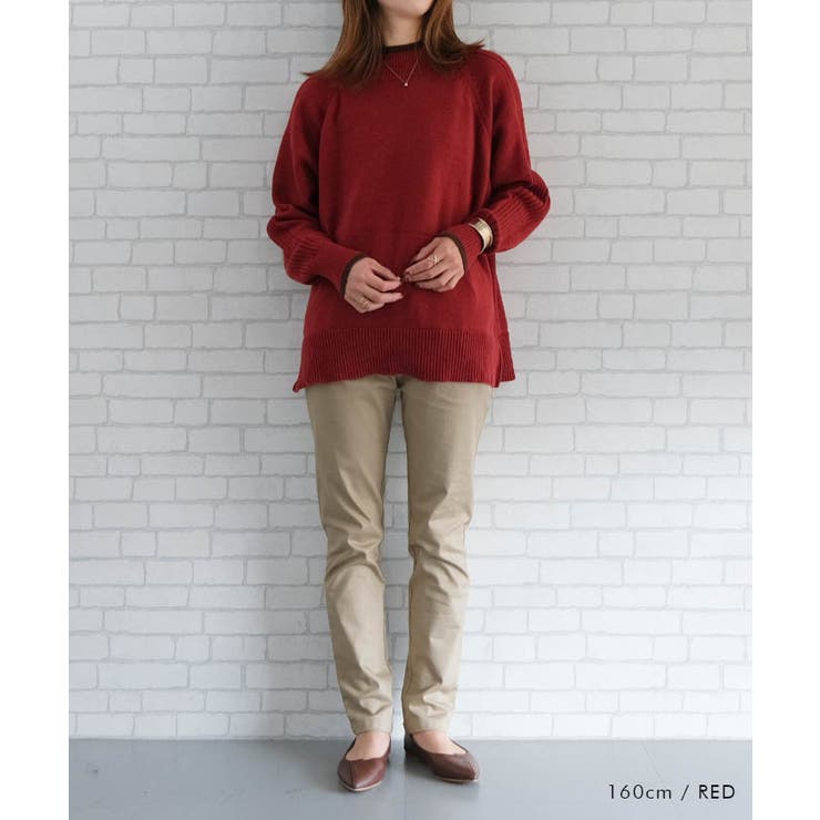 配色ハイネックニットトップス レディース  秋 冬 | aquagarage | 詳細画像6 