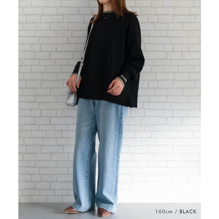 配色ハイネックニットトップス レディース  秋 冬 | aquagarage | 詳細画像9 