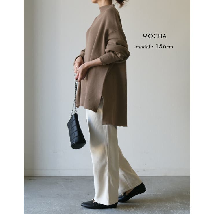 何度も触りたくなるモチモチな肌触り♪スウェットライクニットトップス | aquagarage | 詳細画像12 