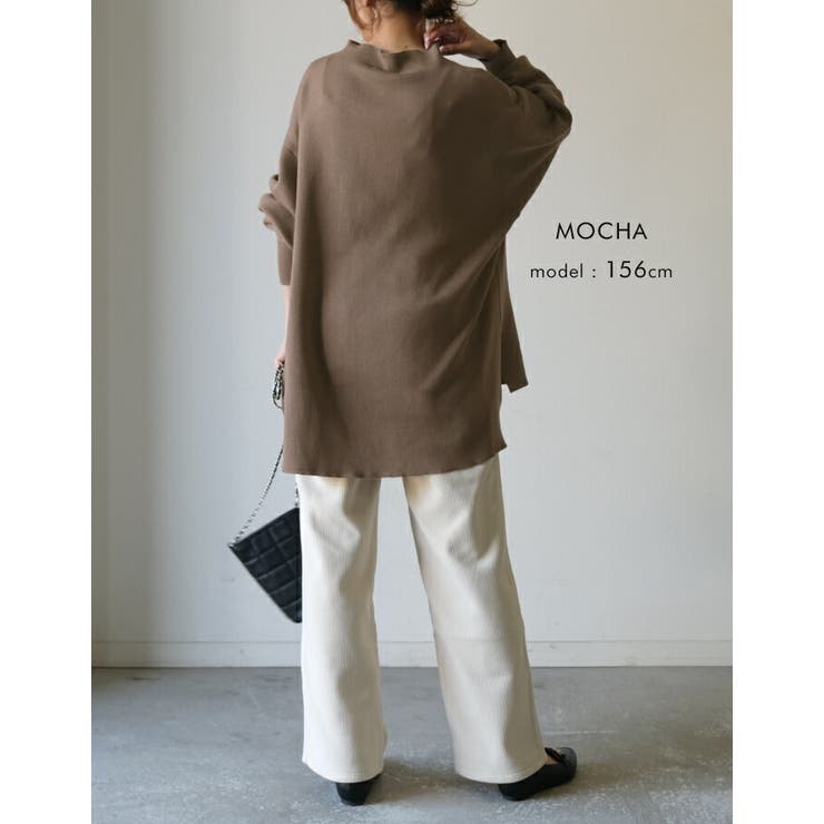 何度も触りたくなるモチモチな肌触り♪スウェットライクニットトップス | aquagarage | 詳細画像13 