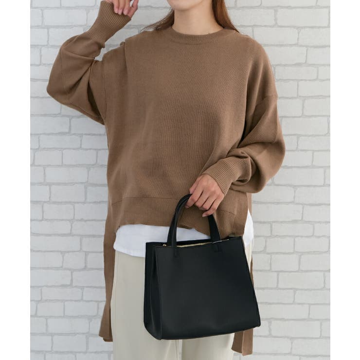 これ1枚で完成するインナー付スウェットライクニットトップス | aquagarage | 詳細画像13 