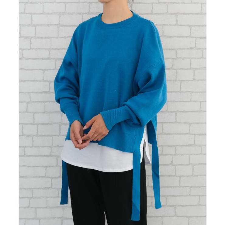 これ1枚で完成するインナー付スウェットライクニットトップス | aquagarage | 詳細画像15 