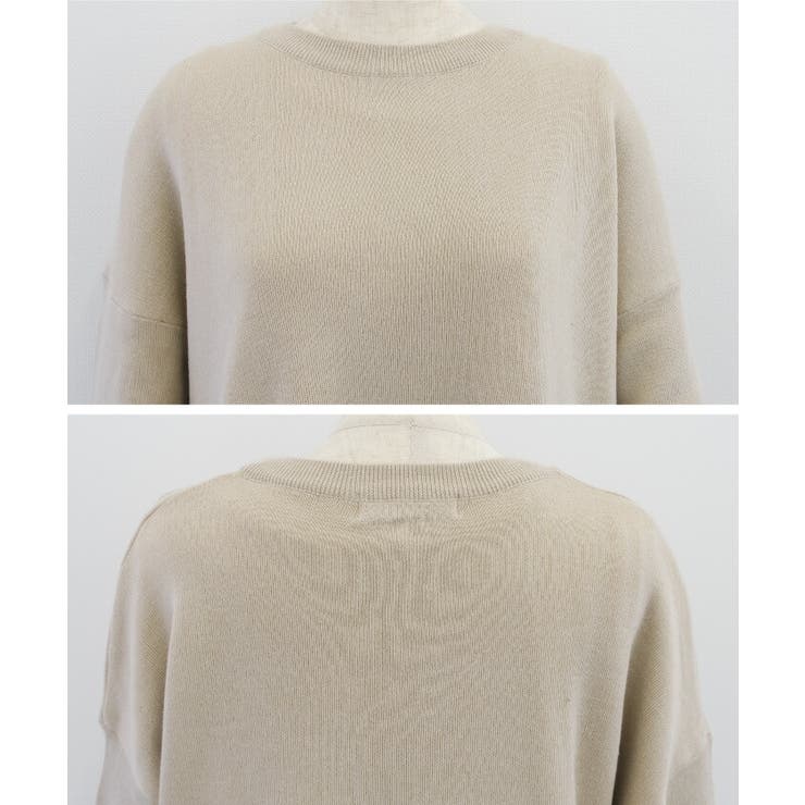 これ1枚で完成するインナー付スウェットライクニットトップス | aquagarage | 詳細画像9 