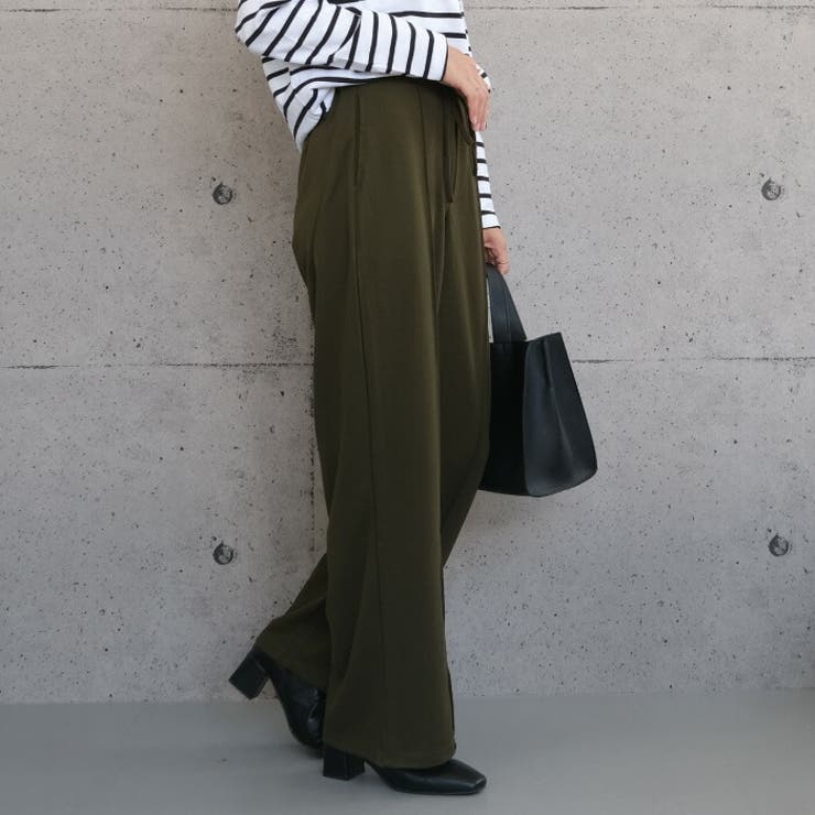 カジュアルでも、キレイめでも上品で大人っぽくキマる!センターシームセミワイドパン… | aquagarage | 詳細画像2 