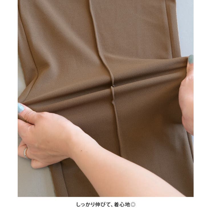 カジュアルでも、キレイめでも上品で大人っぽくキマる!センターシームセミワイドパン… | aquagarage | 詳細画像7 