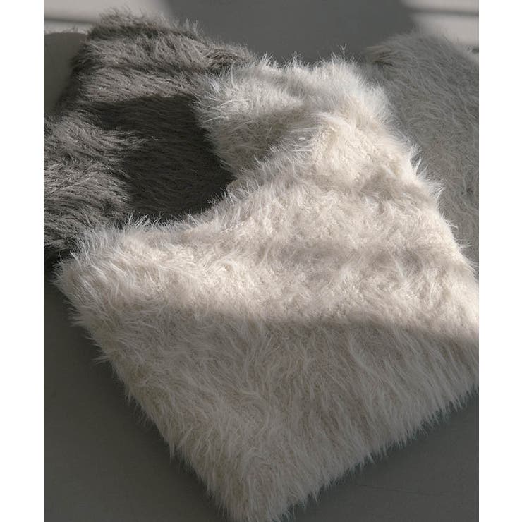 片畦部分シャギーニットトップス 秋 冬 レディース | aquagarage | 詳細画像2 