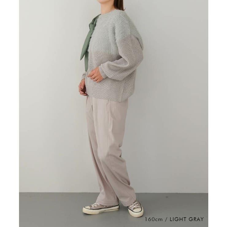 片畦部分シャギーニットトップス 秋 冬 レディース | aquagarage | 詳細画像9 