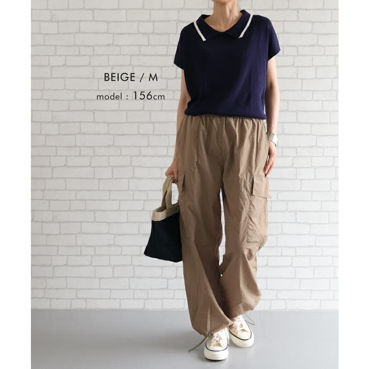 薄手で軽やかな穿き心地のミリタリーナイロンカーゴパンツ | aquagarage | 詳細画像14 