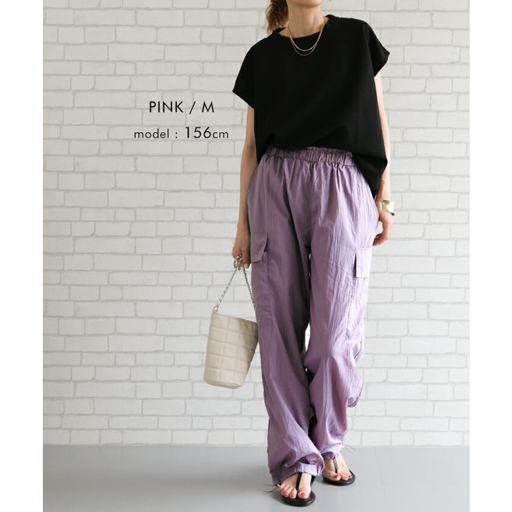 薄手で軽やかな穿き心地のミリタリーナイロンカーゴパンツ | aquagarage | 詳細画像17 