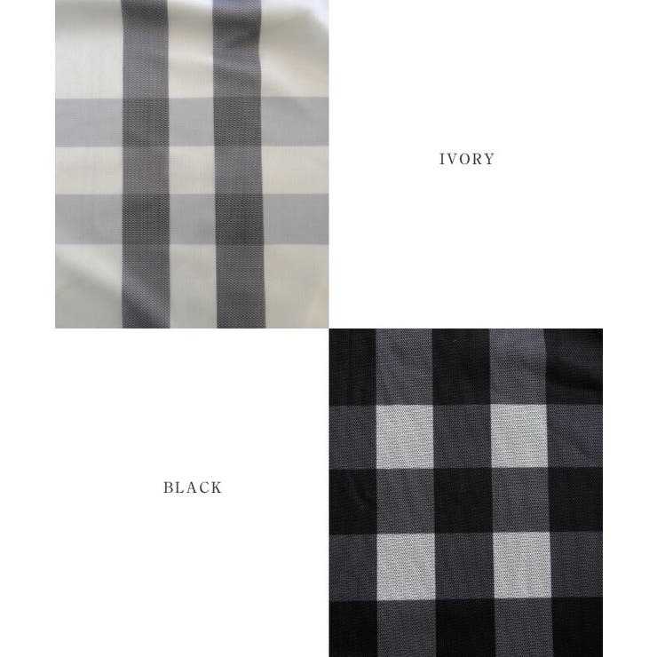 大人可愛いチェック柄のチュールギャザースカート | aquagarage | 詳細画像13 