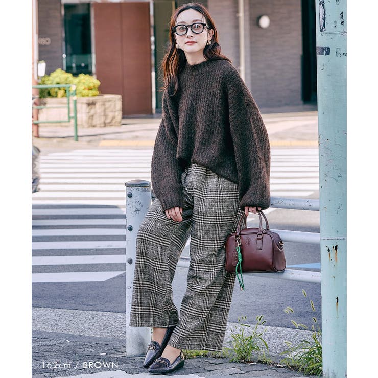 チェック柄ワイドパンツ 春 夏 秋 冬 M L | aquagarage | 詳細画像3 