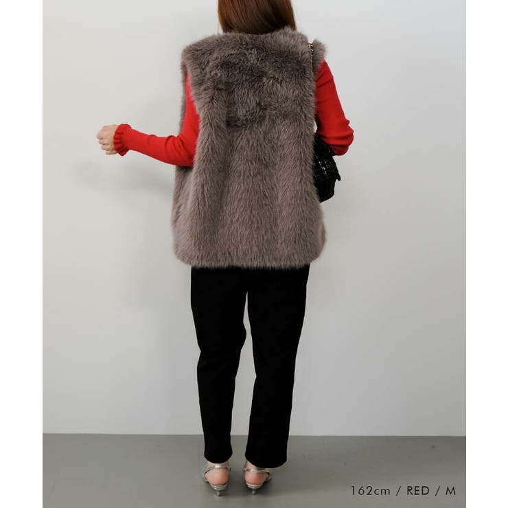 ネック袖口フリルニットトップス 春 秋 冬 M L レディース | aquagarage | 詳細画像9 