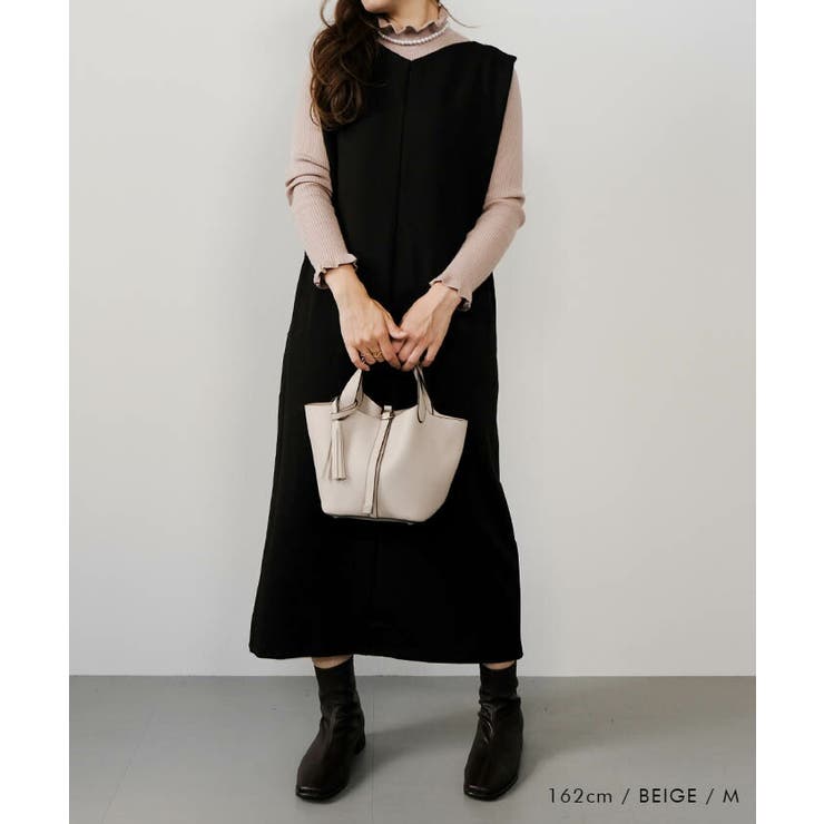 ネック袖口フリルニットトップス 春 秋 冬 M L レディース | aquagarage | 詳細画像12 