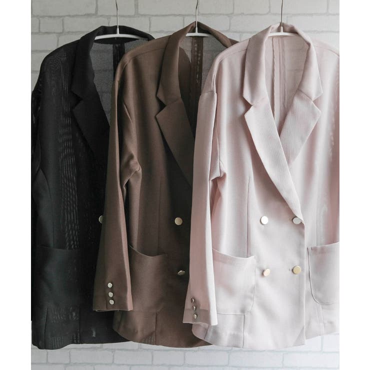 メッシュテーラードジャケット 春 夏 秋 M L | aquagarage | 詳細画像2 