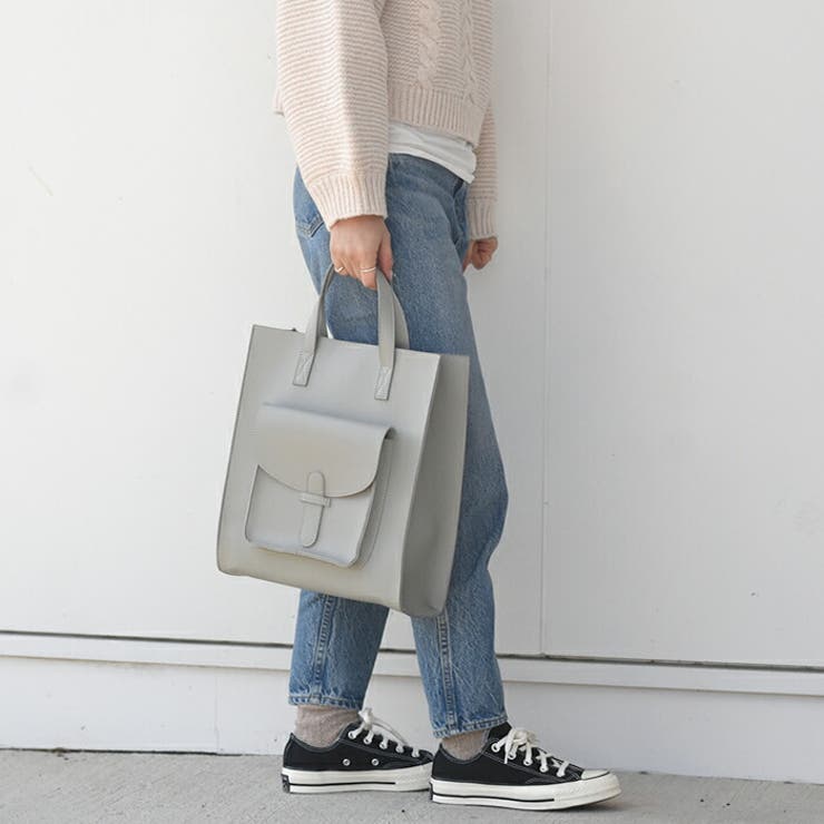 通勤、通学スタイルにもぴったり！フラップポケット付きスクエアバッグ | aquagarage | 詳細画像2 